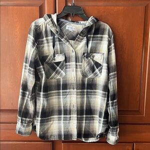 Carhartt Black and White Plaid Shirt
